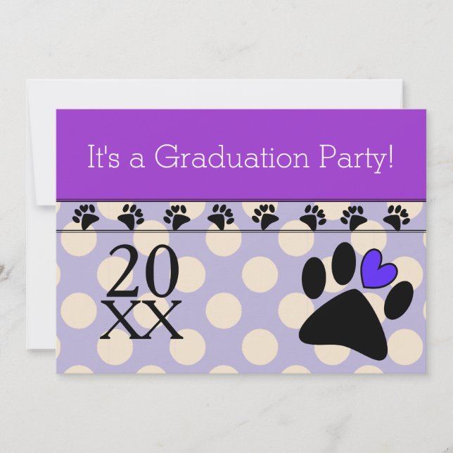Invitations de diplômes Vet Tech Purple (Devant)