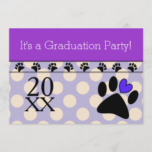 Invitations de diplômes Vet Tech Purple