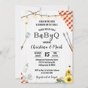 Invitations de douche BabyQ Neutre genre