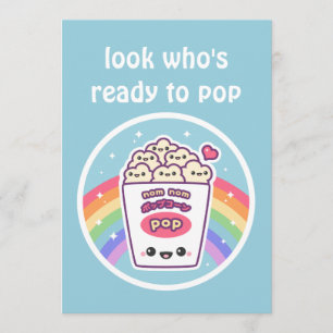 Invitations De Douche Bébé Cute Popcorn