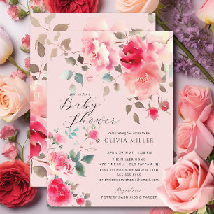 Invitations de douche Bébé en Fleur de Bruit