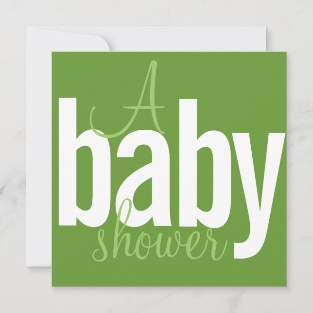 Invitations de douche bébé moderne (Devant)