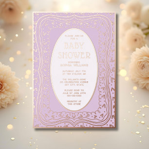 Invitations de douche bébé Sexe Lavande neutre