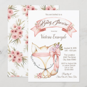 Invitations de douche de bébé de Fox de Boho