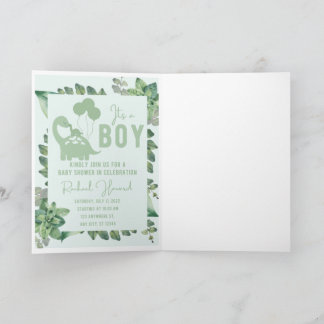 Invitations de douche Dinosaur
