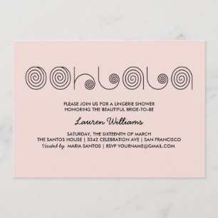 Invitations De Douche Lingerie Rose Ooh La La La