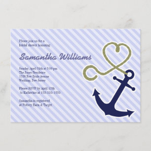 Invitations De Douche Nautique Cute