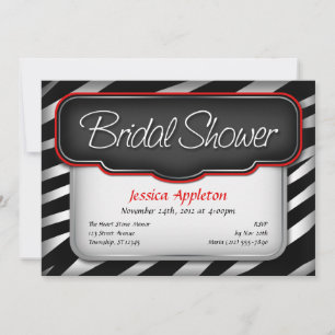 Invitations de douche nuptiale à imprimer Zebra