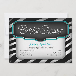 Invitations de douche nuptiale à imprimer Zebra