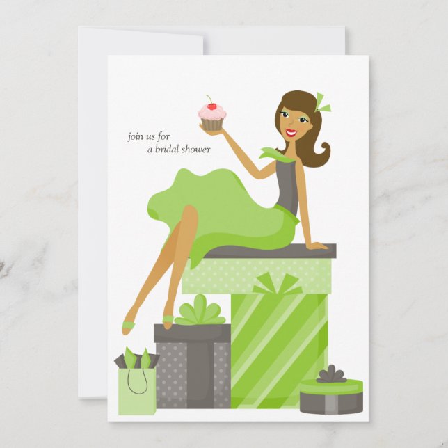 Invitations de douche nuptiale {Brunette Brides} (Devant)
