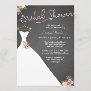 Invitations de douche nuptiale Chalkboard avec rob