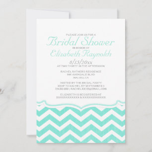 Invitations de douche nuptiale Chevron Zigzag