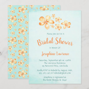 Invitations de douche nuptiale de l'île Plumeria