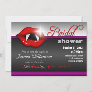 Invitations de douche nuptiale d'Halloween Vampire