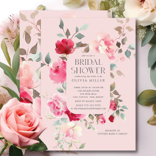 Invitations de douche nuptiale en fleurs