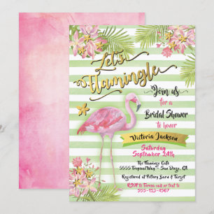 Invitations de douche nuptiale flamingle