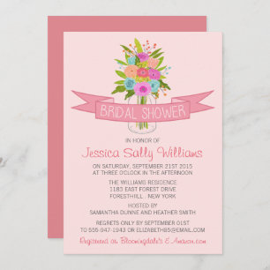 Invitations de douche nuptiale Floral Mason Jar