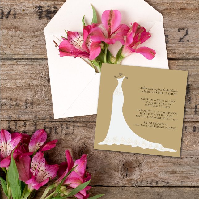 Invitations de douche nuptiale {Gold} (Créateur téléchargé)