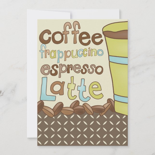 Invitations de douche nuptiale ou déjeuner de café (Devant)