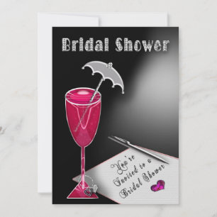 Invitations de douche nuptiale - Parapluie de plai