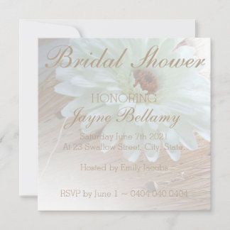 Invitations de douche nuptiale Rustique White Dais