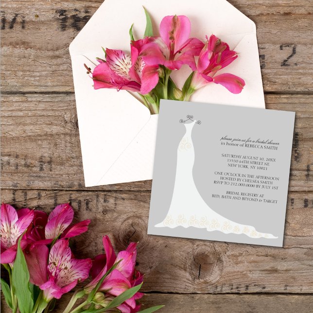 Invitations de douche nuptiale {Silver} (Créateur téléchargé)