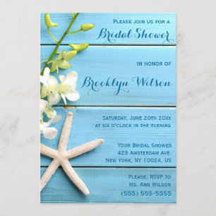 Invitations De Douche Nuptiale Starfish Avec Orchi