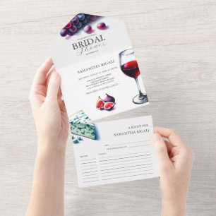 Invitations de douche nuptiale tout-en-un