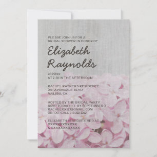 Invitations de douche nuptiale vintage Lilac