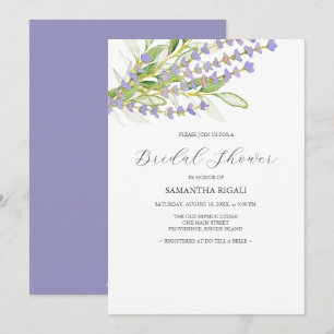 Invitations de douche nuptiale violet Lavender
