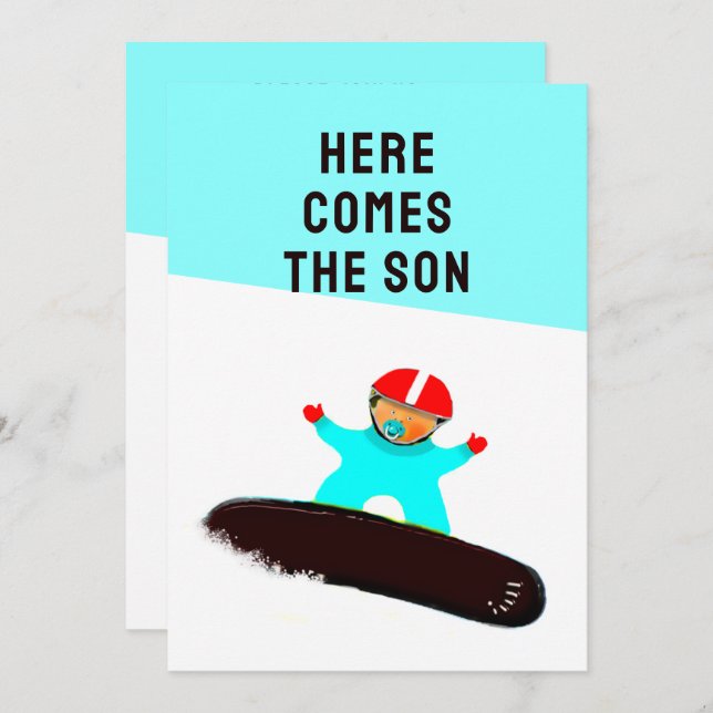 Invitations de douche pour bébé (Devant / Derrière)