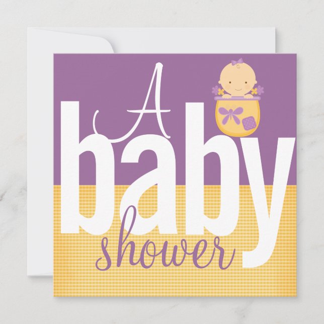 Invitations de douche pour bébé (Devant)