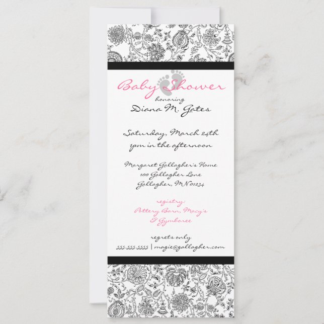 Invitations de douche pour bébé (Devant)