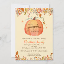 Invitations de douche pour bébé automne - Un petit