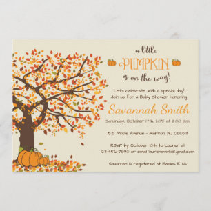 Invitations de douche pour bébé citrouille - Petit