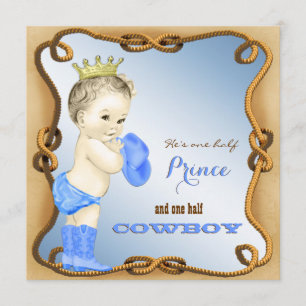 Invitations de douche pour bébé Cowboy
