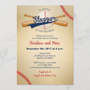Invitations De Douche Pour Bébé De Baseball - Peti