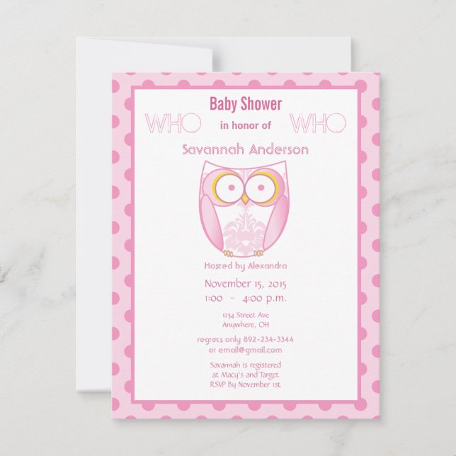 Invitations de douche pour bébé hibl (Devant)