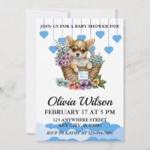 Invitations de douche pour bébé, invitation à thèm