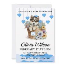 Invitations de douche pour bébé, invitation à thèm