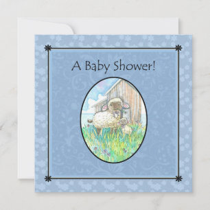 Invitations de douche pour bébé mouton par Molly H
