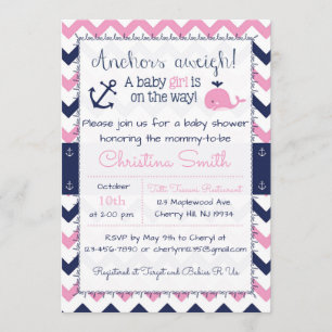 Invitations de douche pour bébé nautique pour une