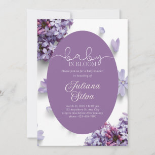 Invitations de douche pour bébé pour fille