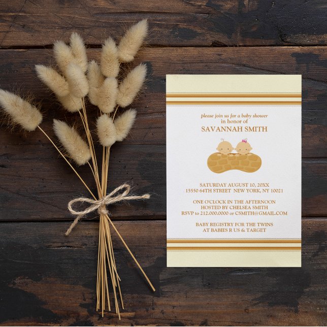 Invitations de douche pour bébé pour jumeaux (Créateur téléchargé)