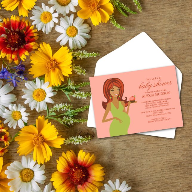 Invitations de douche pour bébé [rose] (Créateur téléchargé)