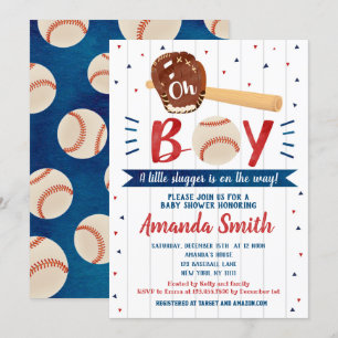 Invitations de douche pour bébé sur le thème du ba