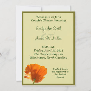 Invitations de douches d'un couple de coquelicots