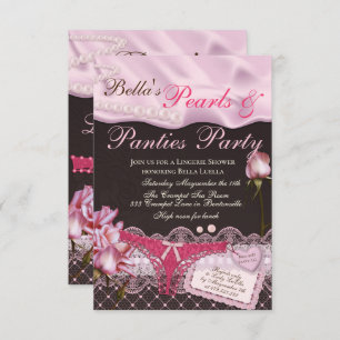 Invitations de douches Lingerie