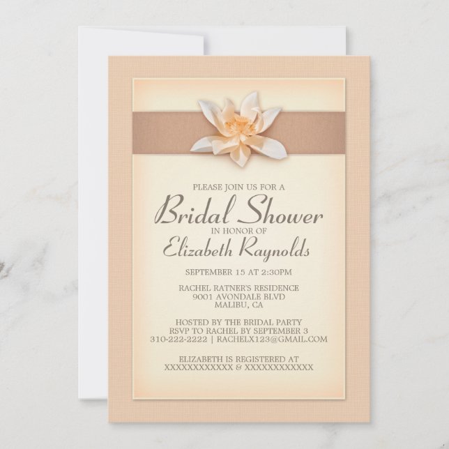 Invitations de douches nuptiales (Devant)