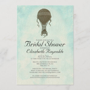 Invitations de douches nuptiales à air chaud Vinta